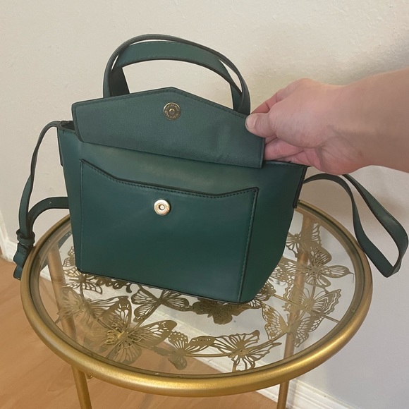 Green/teal small handbag with shoulder strap. - Picture 3 of 4
